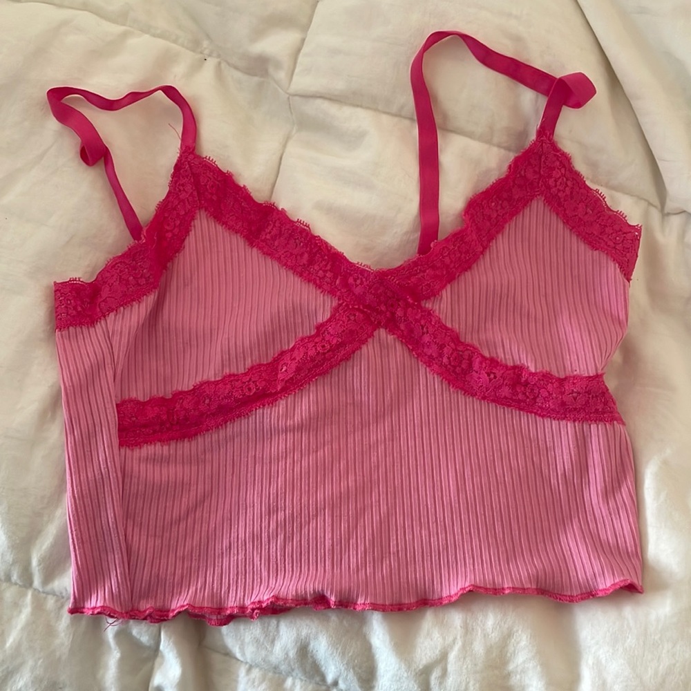 Pink lace shirt